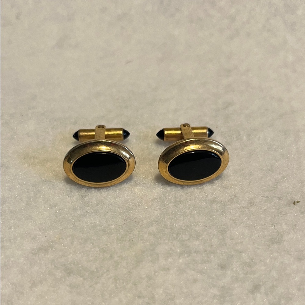 Gold and Black Cufflinks